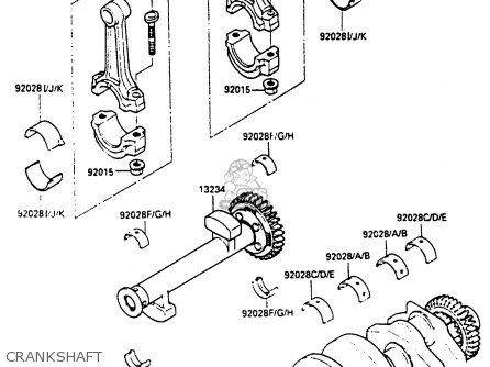 CRANKSHAFT - EN400A2 VULCAN 1986 CANADA / LIQUID COOLED
