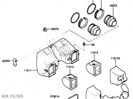 AIR FILTER - EN400A2 VULCAN 1986 CANADA / LIQUID COOLED