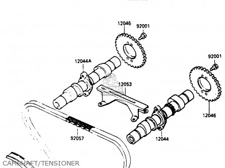 CAMSHAFT/TENSIONER - EN400A2 VULCAN 1986 CANADA / LIQUID COOLED
