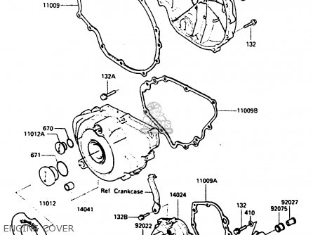 ENGINE COVER - EN400A2 VULCAN 1986 CANADA / LIQUID COOLED