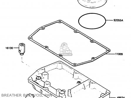 BREATHER BODY/OIL PAN - EN400A2 VULCAN 1986 CANADA / LIQUID COOLED