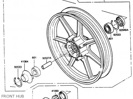FRONT HUB - EN400A2 VULCAN 1986 CANADA / LIQUID COOLED