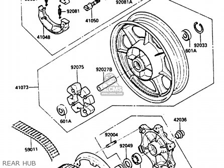 REAR HUB - EN400A2 VULCAN 1986 CANADA / LIQUID COOLED