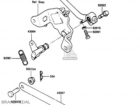 BRAKE PEDAL - EN400A2 VULCAN 1986 CANADA / LIQUID COOLED