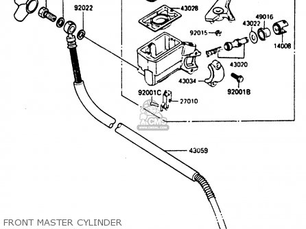 FRONT MASTER CYLINDER - EN400A2 VULCAN 1986 CANADA / LIQUID COOLED