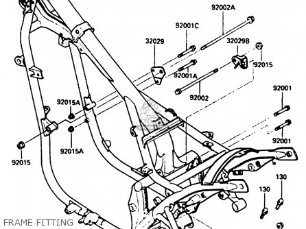 FRAME FITTING - EN400A2 VULCAN 1986 CANADA / LIQUID COOLED