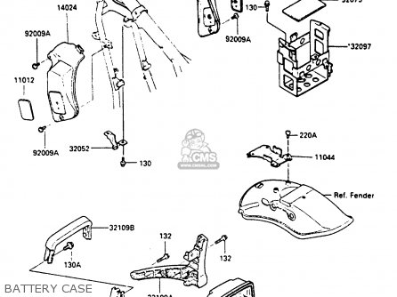 BATTERY CASE - EN400A2 VULCAN 1986 CANADA / LIQUID COOLED