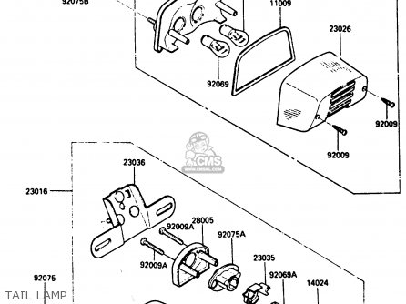 TAIL LAMP - EN400A2 VULCAN 1986 CANADA / LIQUID COOLED