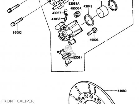 FRONT CALIPER - EN400A2 VULCAN 1986 CANADA / LIQUID COOLED