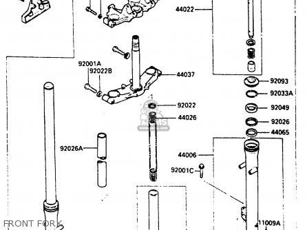 FRONT FORK - EN400A2 VULCAN 1986 CANADA / LIQUID COOLED