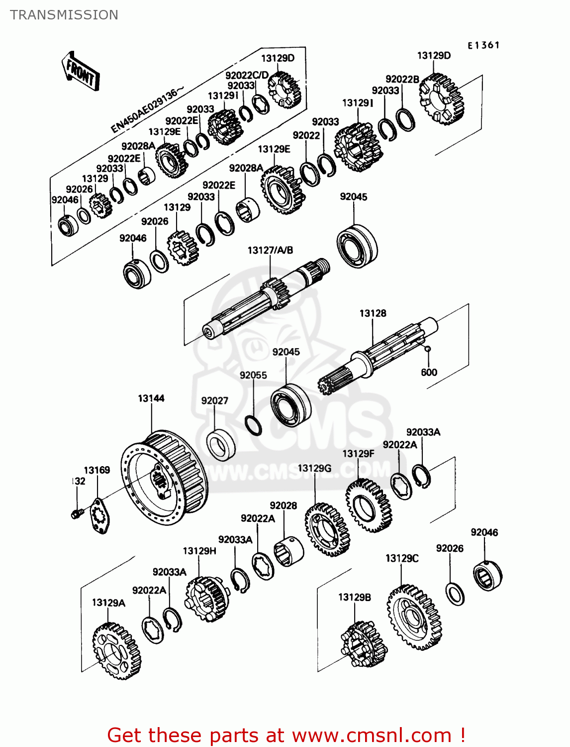 TRANSMISSION EN450A1 454LTD 1985 USA CALIFORNIA CANADA