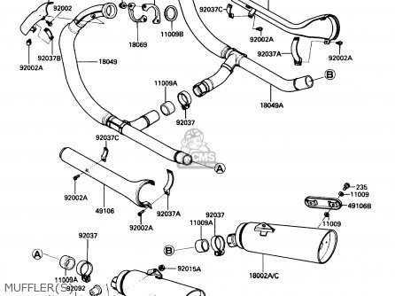 MUFFLER(S) - EN450A1 454LTD 1985 USA CALIFORNIA CANADA