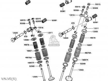 VALVE(S) - EN450A1 454LTD 1985 USA CALIFORNIA CANADA