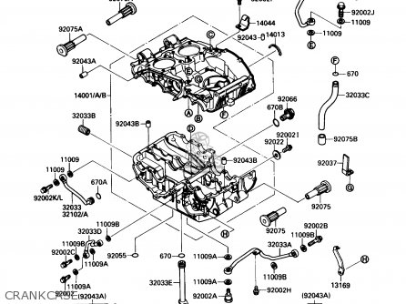 CRANKCASE - EN450A1 454LTD 1985 USA CALIFORNIA CANADA