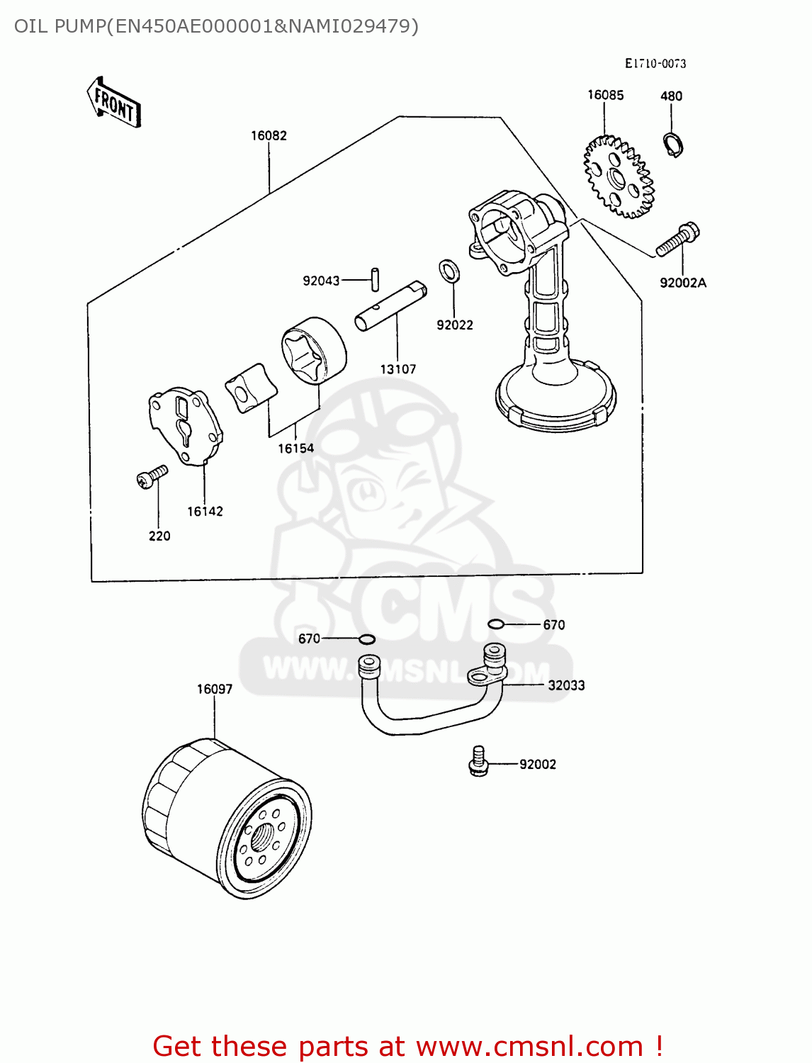 OIL PUMP(EN450AE000001&NAMI029479) EN450A1 LTD450 1985 EUROPE FR UK FG IT NR / LIQUID COOLED