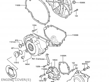 ENGINE COVER(S) - EN450A1 LTD450 1985 EUROPE FR UK FG IT NR / LIQUID COOLED
