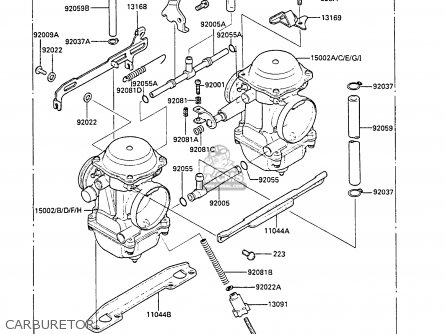 CARBURETOR - EN450A1 LTD450 1985 EUROPE FR UK FG IT NR / LIQUID COOLED