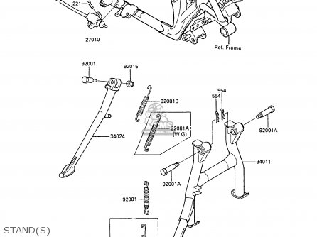 STAND(S) - EN450A1 LTD450 1985 EUROPE FR UK FG IT NR / LIQUID COOLED