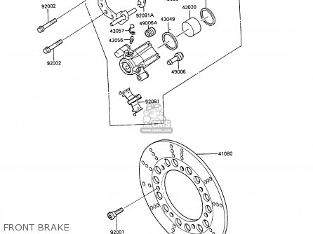 FRONT BRAKE - EN450A1 LTD450 1985 EUROPE FR UK FG IT NR / LIQUID COOLED