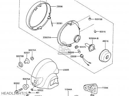 HEADLIGHT(S) - EN450A1 LTD450 1985 EUROPE FR UK FG IT NR / LIQUID COOLED