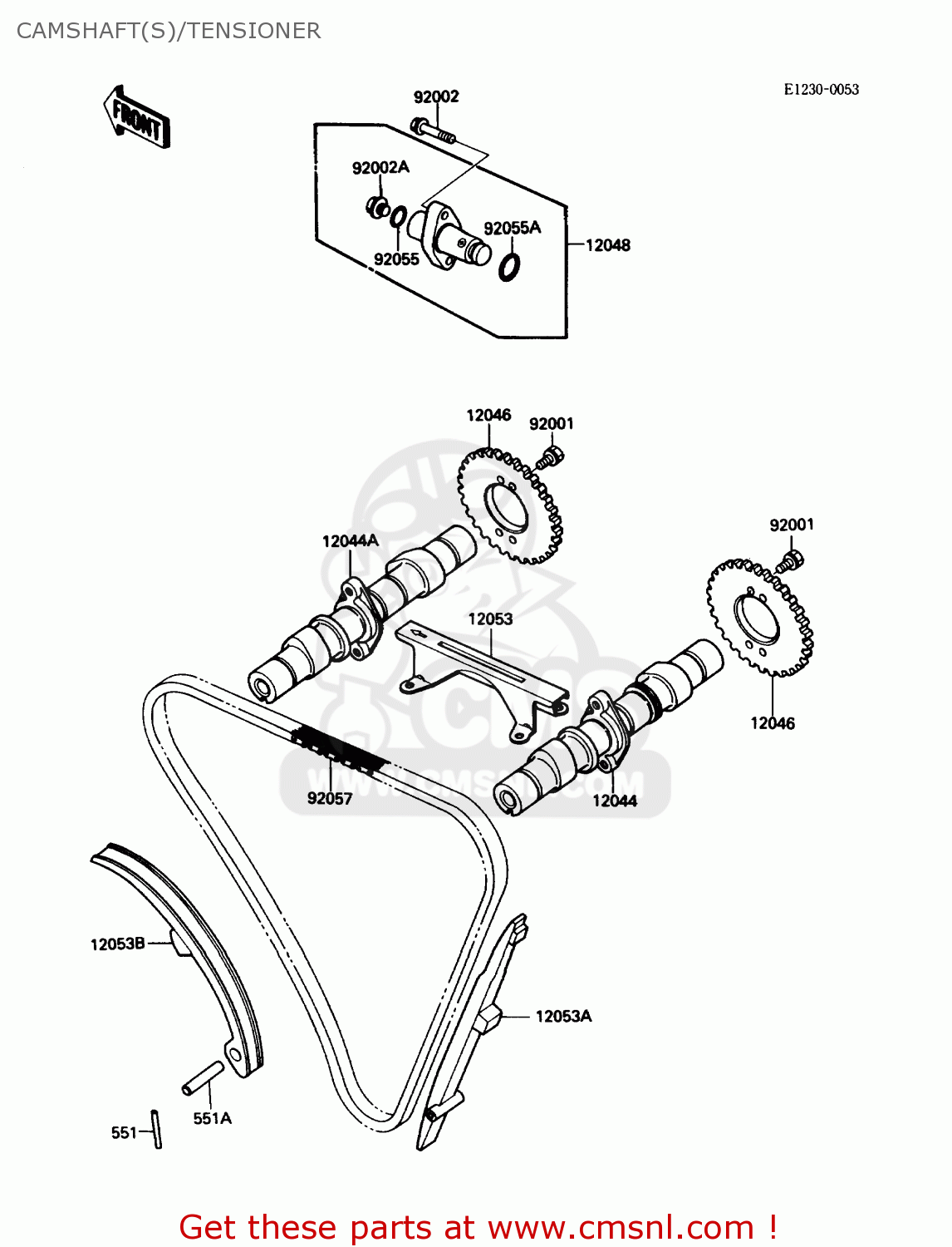 CAMSHAFT(S)/TENSIONER EN450A2 454LTD 1986 USA CALIFORNIA CANADA