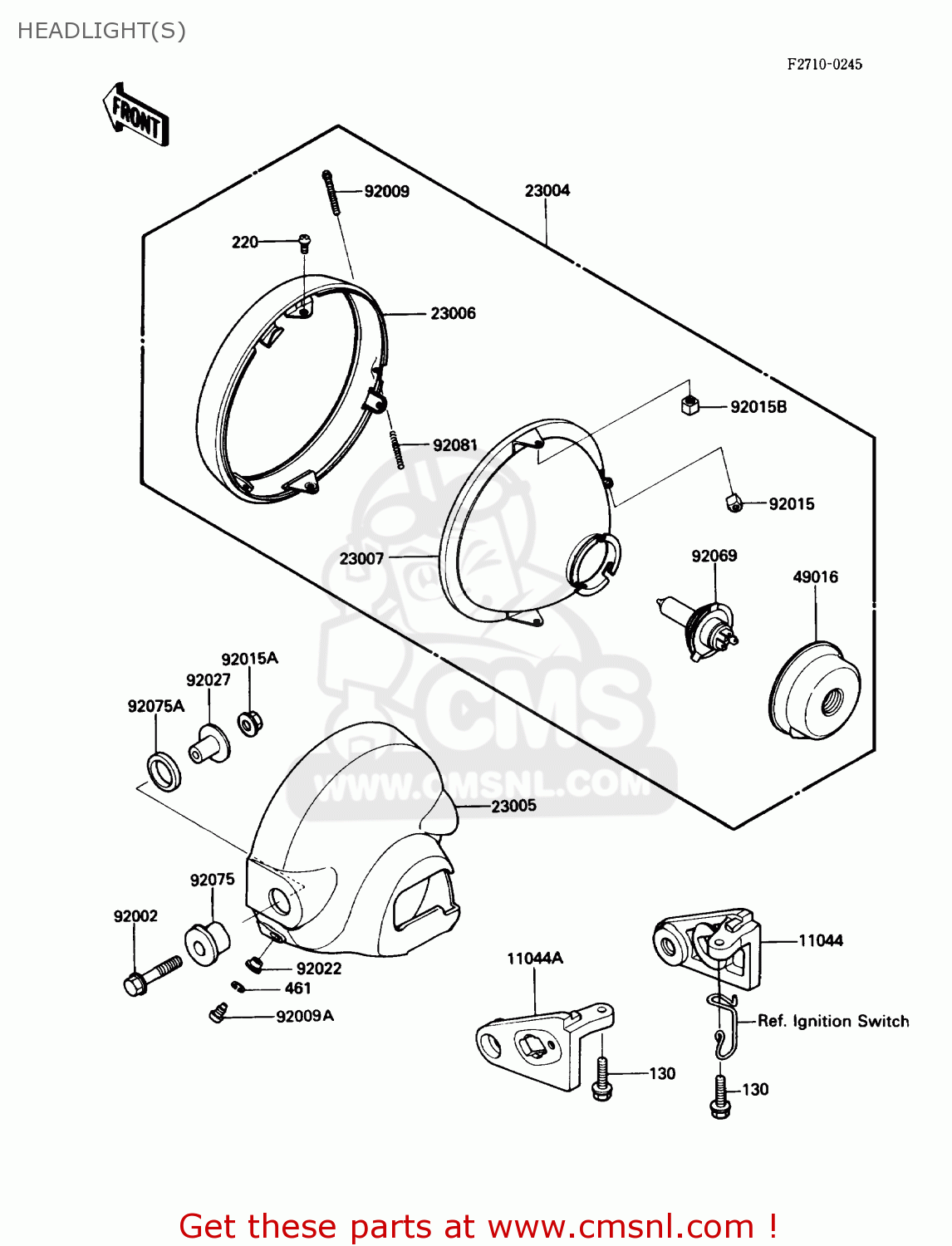 HEADLIGHT(S) EN450A2 454LTD 1986 USA CALIFORNIA CANADA