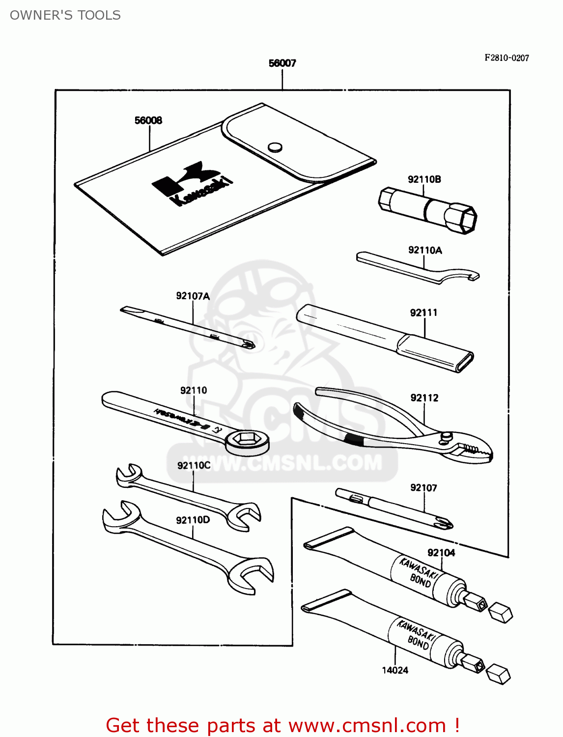 OWNER'S TOOLS EN450A2 454LTD 1986 USA CALIFORNIA CANADA