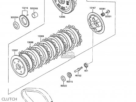 CLUTCH - EN450A2 LTD450 1986 EUROPE UK FR FG IT NR ST / LIQUID COOLED