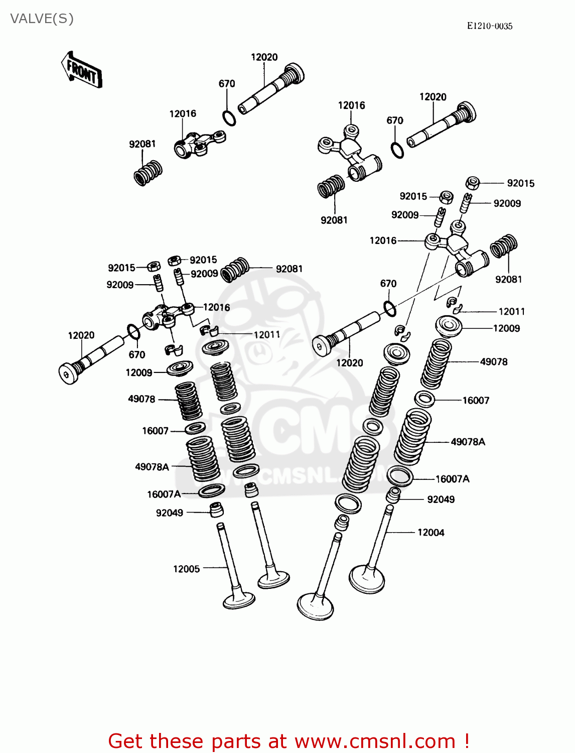 VALVE(S) EN450A3 454LTD 1987 USA CALIFORNIA CANADA