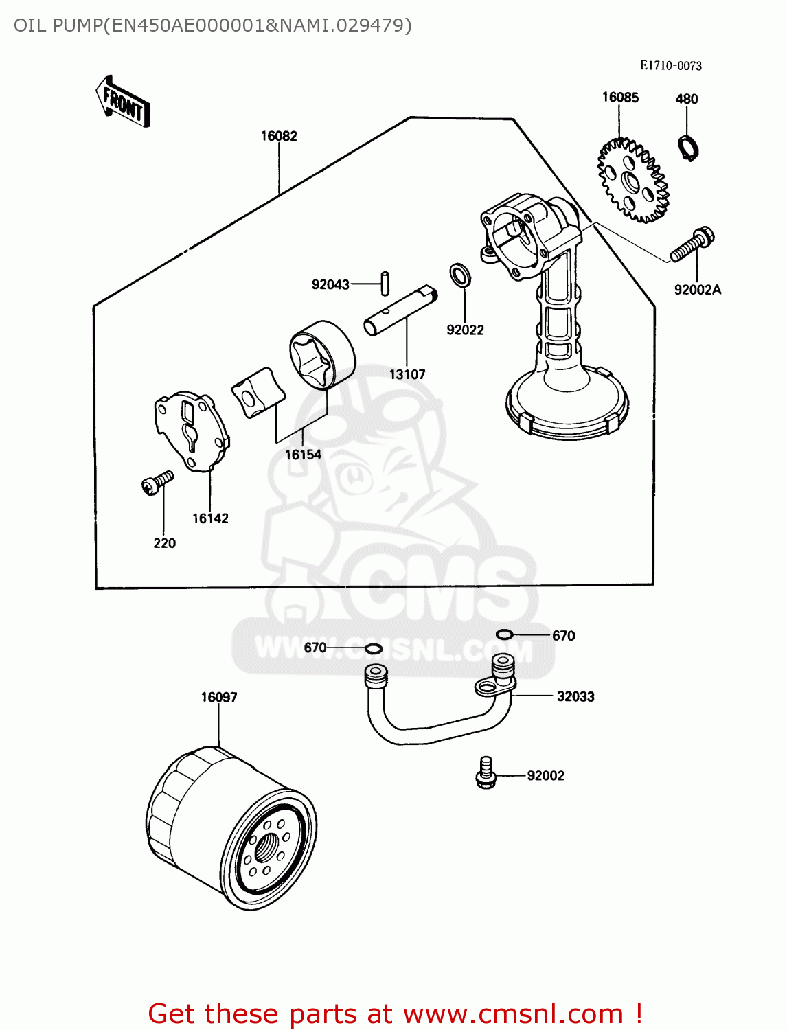 OIL PUMP(EN450AE000001&NAMI.029479) EN450A3 454LTD 1987 USA CALIFORNIA CANADA