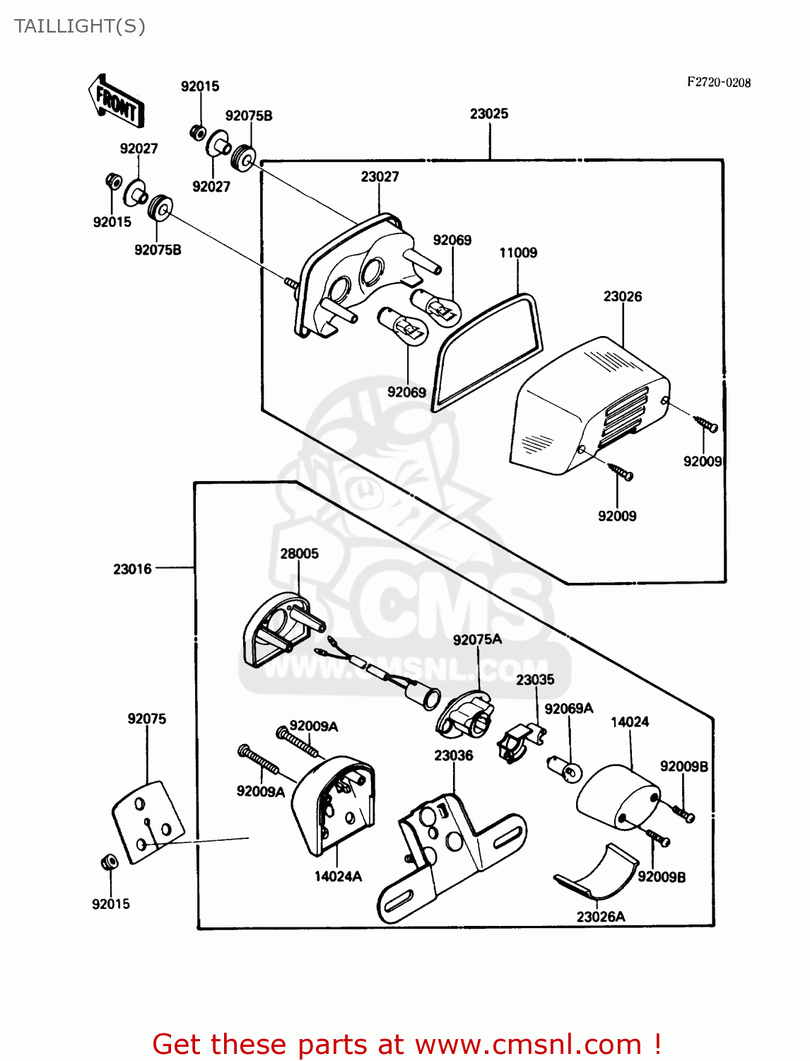 TAILLIGHT(S) EN450A3 454LTD 1987 USA CALIFORNIA CANADA