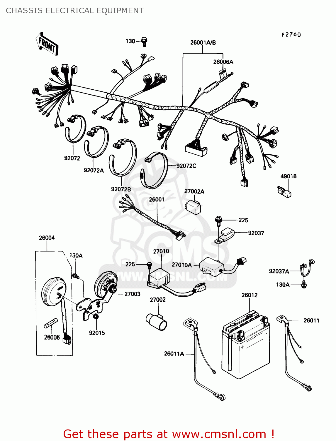 CHASSIS ELECTRICAL EQUIPMENT EN450A3 454LTD 1987 USA CALIFORNIA CANADA