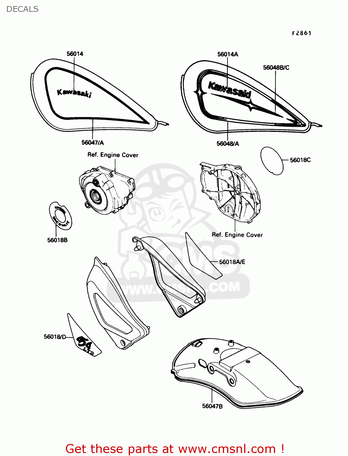 DECALS EN450A3 454LTD 1987 USA CALIFORNIA CANADA
