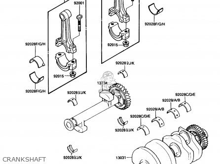 CRANKSHAFT - EN450A3 454LTD 1987 USA CALIFORNIA CANADA