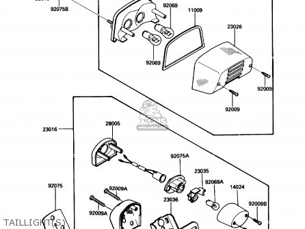 TAILLIGHT(S) - EN450A3 454LTD 1987 USA CALIFORNIA CANADA