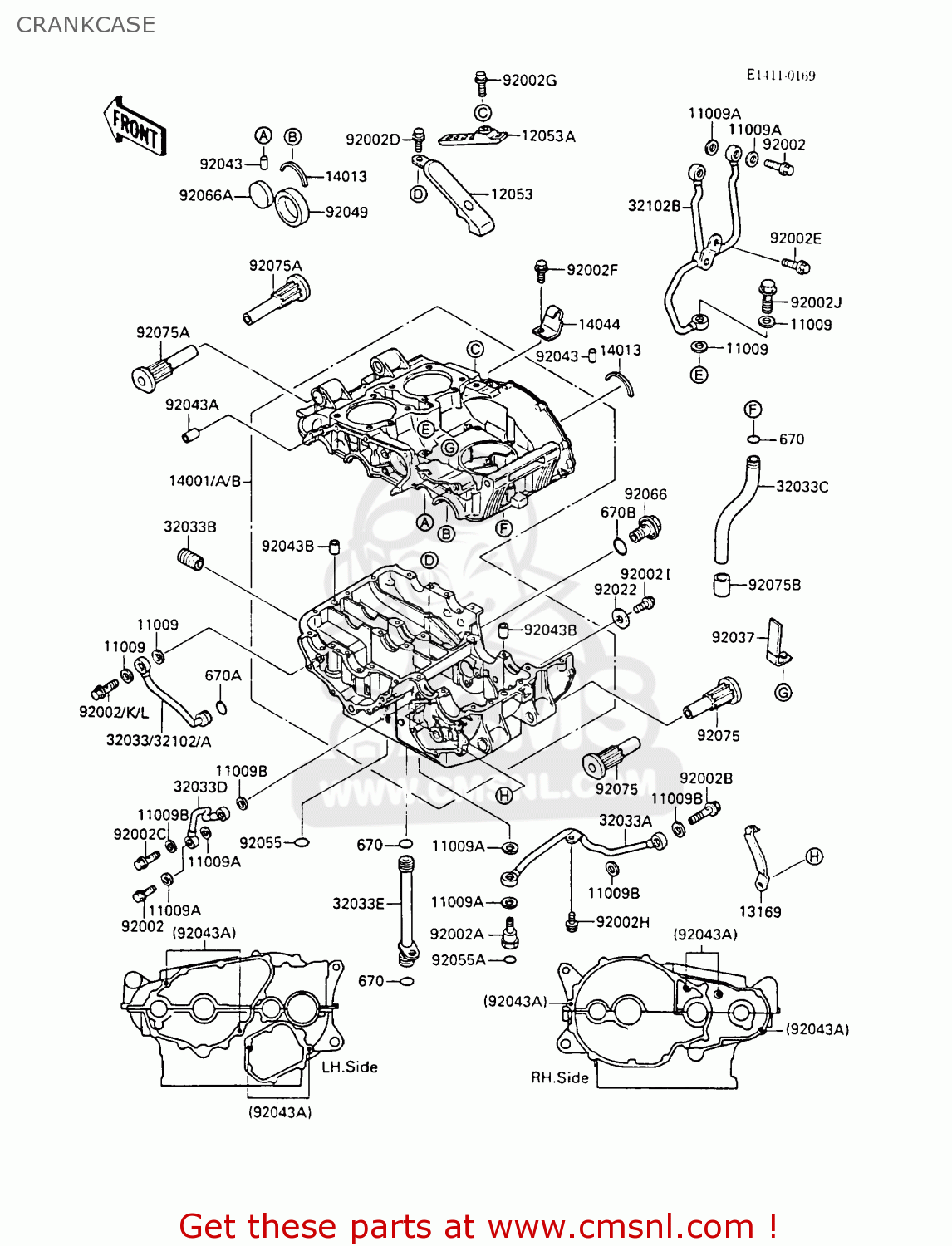 CRANKCASE EN450A3 LTD450 1987 UNITED KINGDOM AR ST