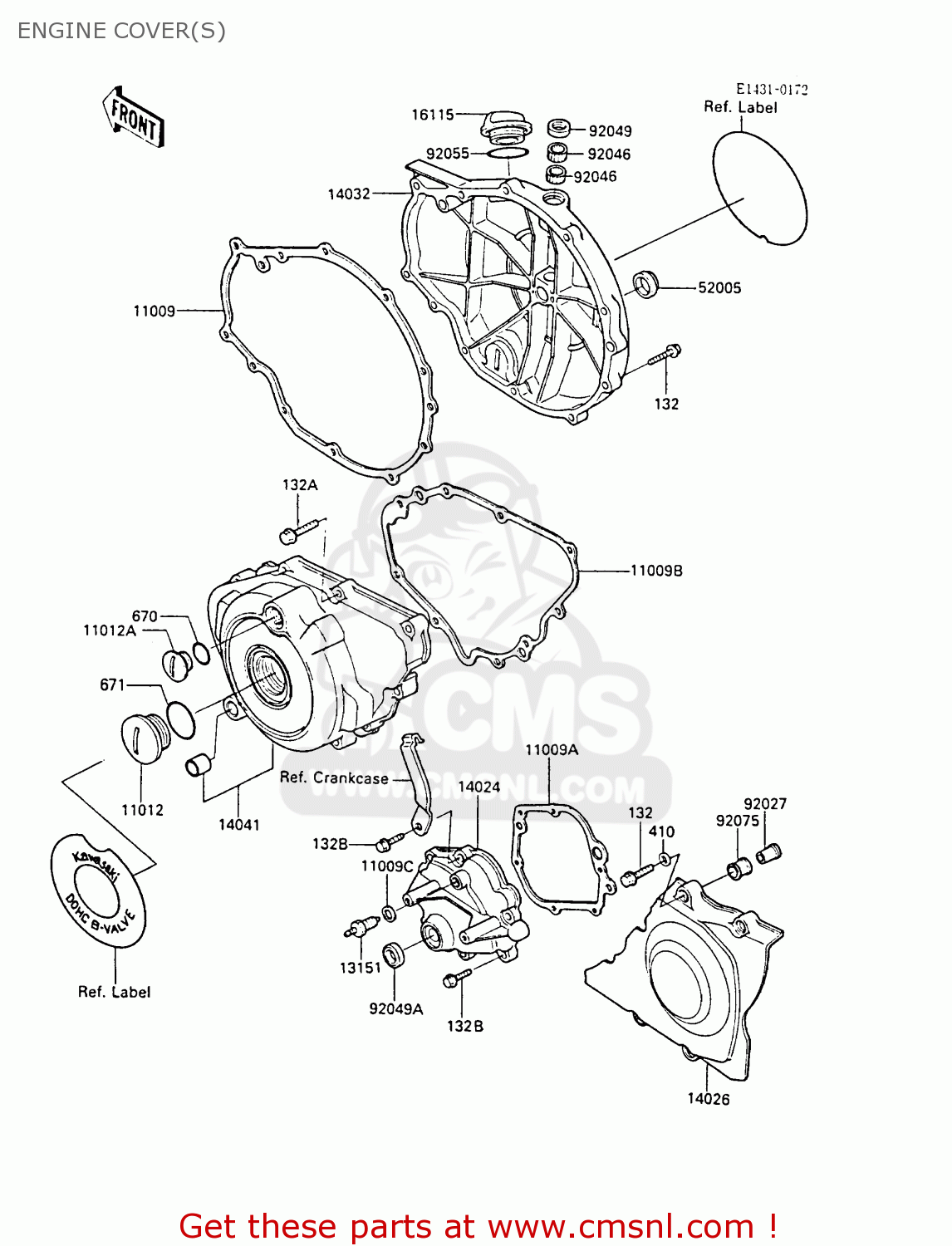 ENGINE COVER(S) EN450A3 LTD450 1987 UNITED KINGDOM AR ST