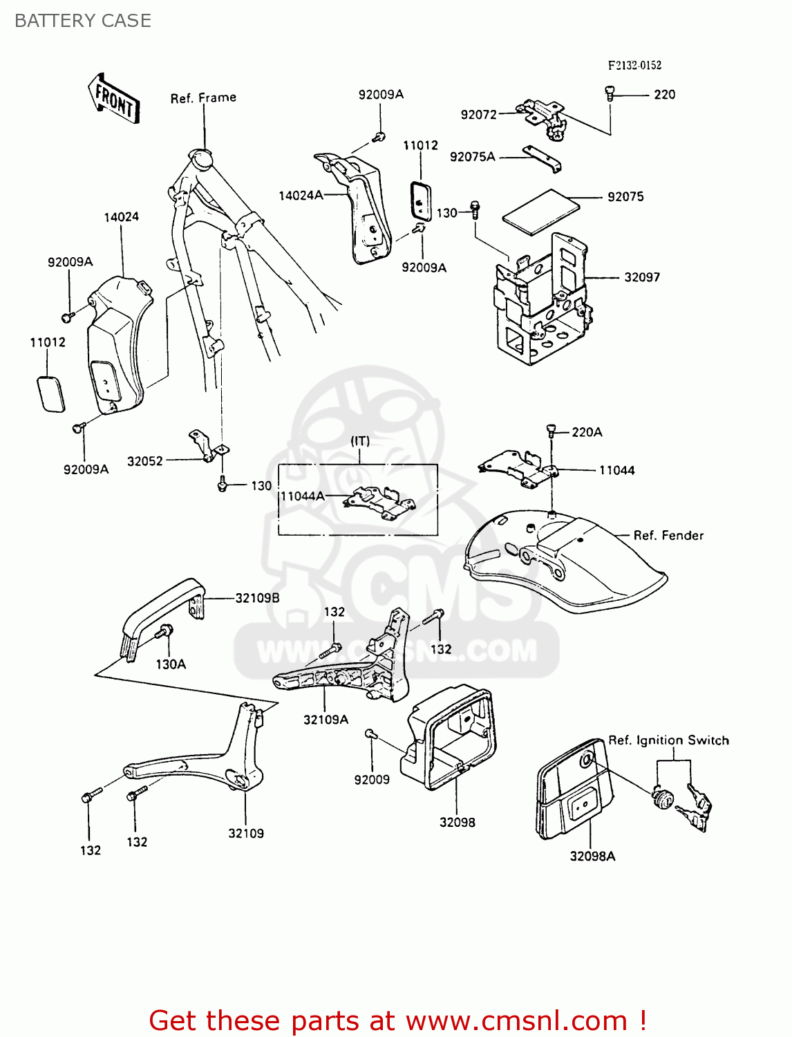 BATTERY CASE EN450A3 LTD450 1987 UNITED KINGDOM AR ST