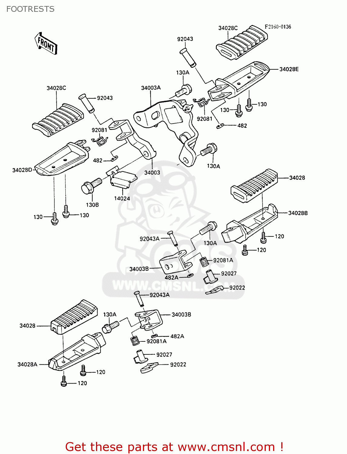 FOOTRESTS EN450A3 LTD450 1987 UNITED KINGDOM AR ST