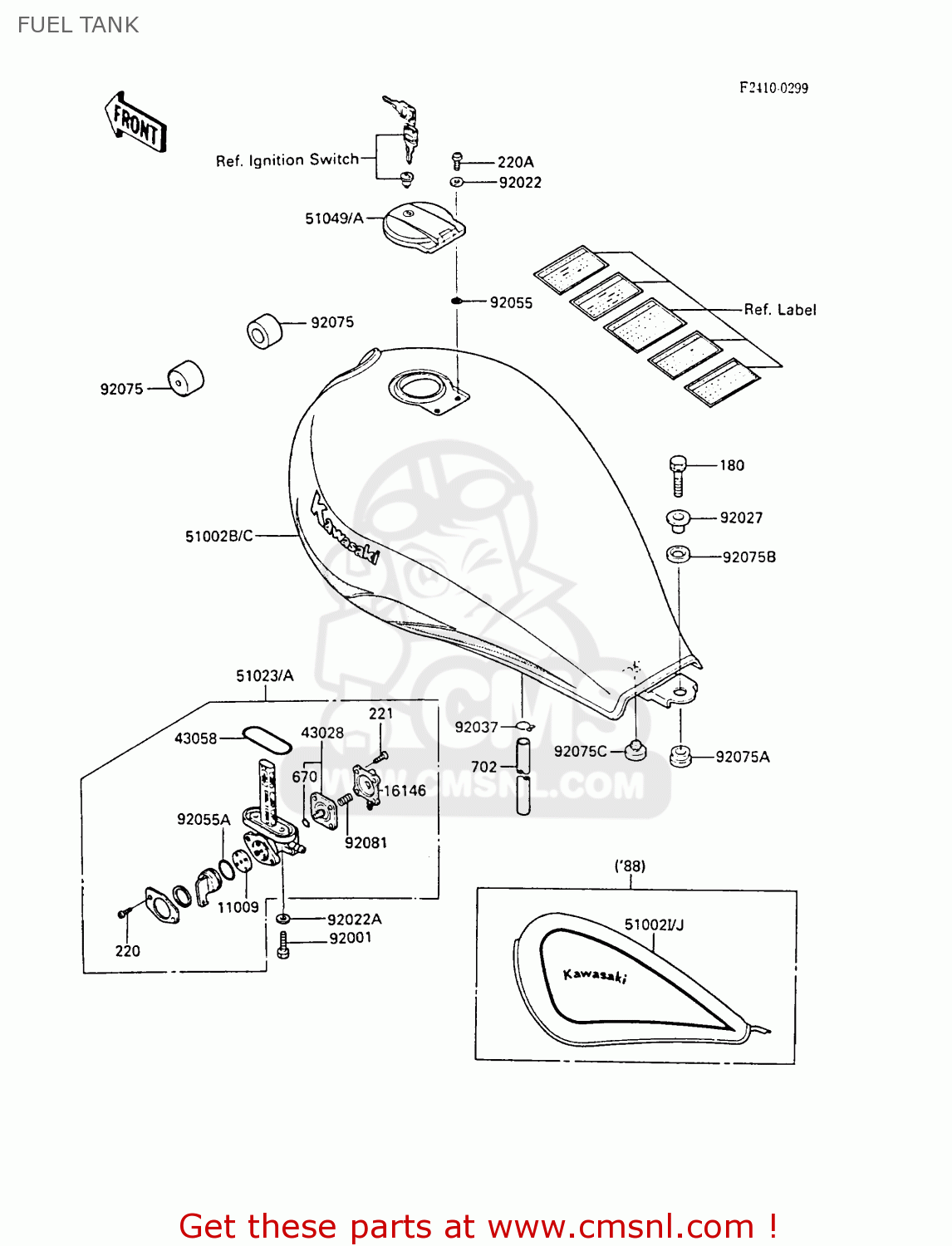 FUEL TANK EN450A3 LTD450 1987 UNITED KINGDOM AR ST