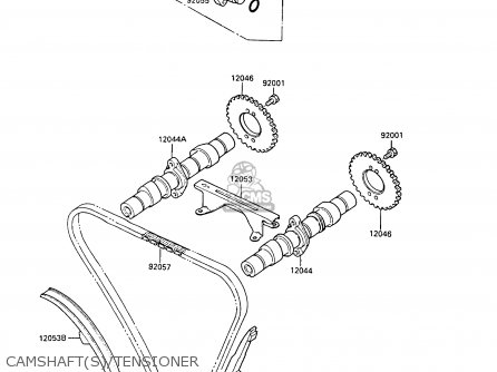 CAMSHAFT(S)/TENSIONER - EN450A3 LTD450 1987 UNITED KINGDOM AR ST