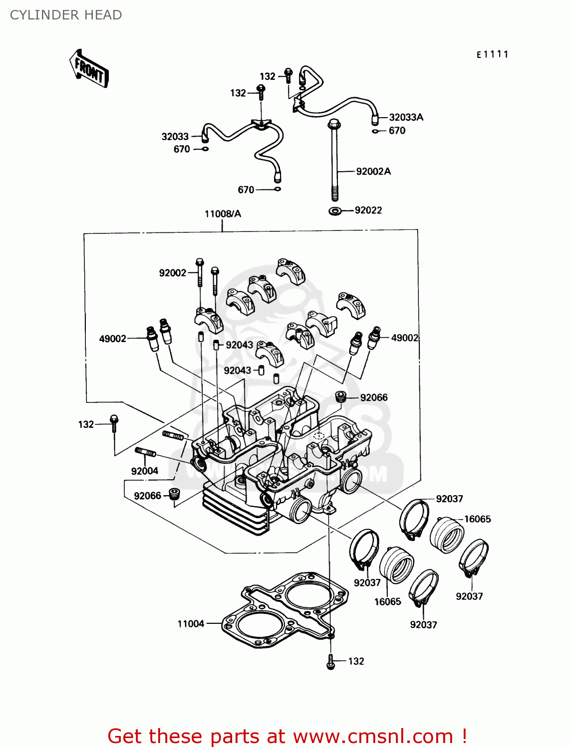 CYLINDER HEAD EN450A4 454LTD 1988 USA CALIFORNIA CANADA