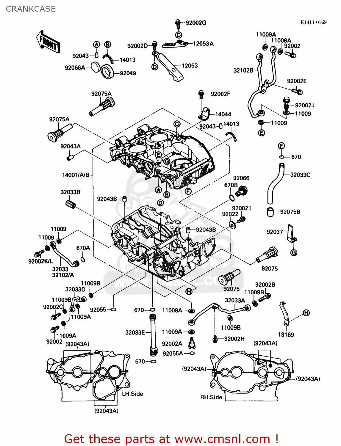 CRANKCASE EN450A4 454LTD 1988 USA CALIFORNIA CANADA