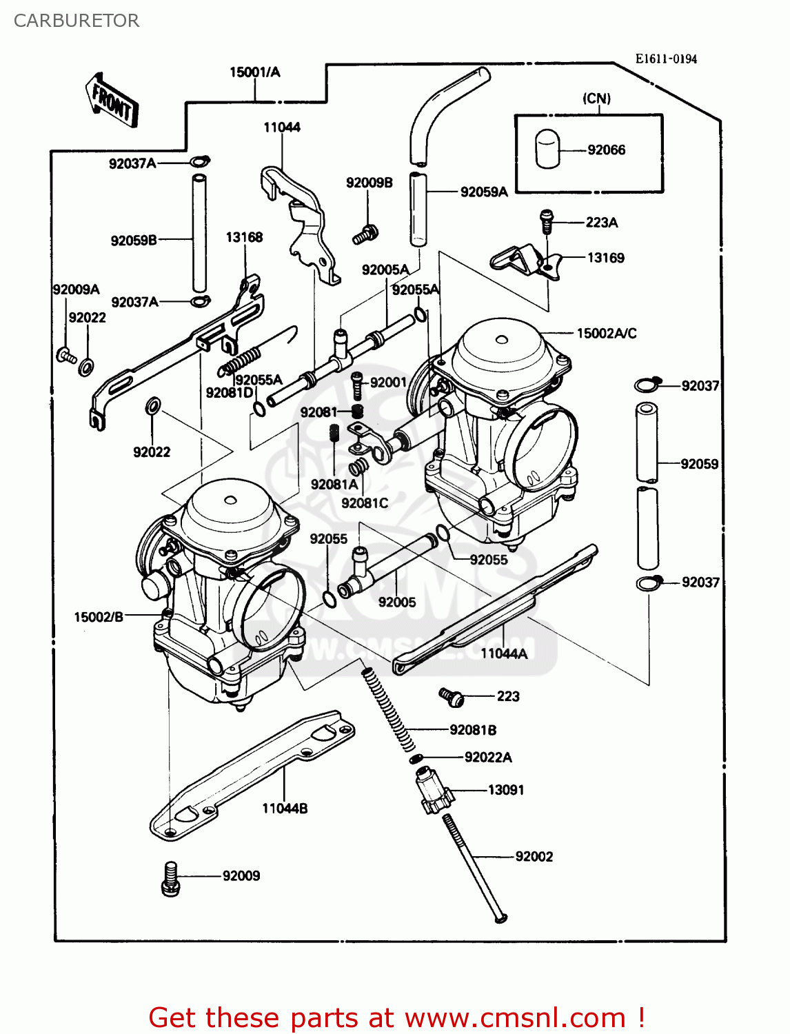 CARBURETOR EN450A4 454LTD 1988 USA CALIFORNIA CANADA