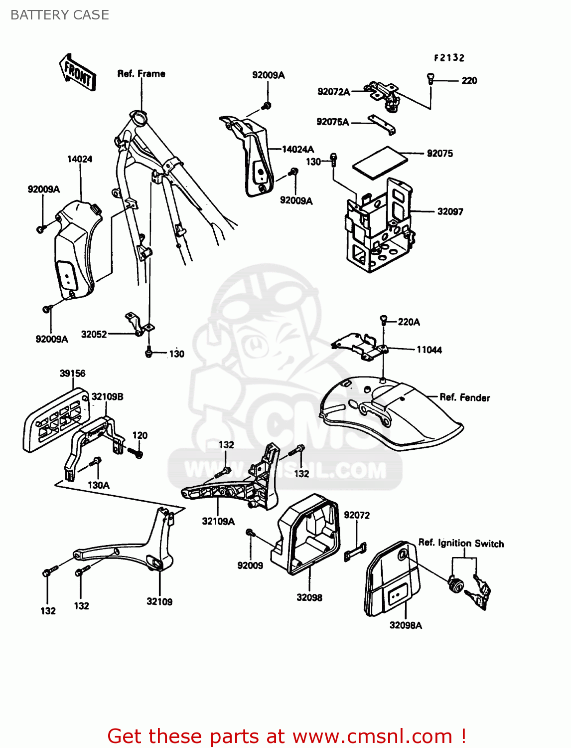 BATTERY CASE EN450A4 454LTD 1988 USA CALIFORNIA CANADA