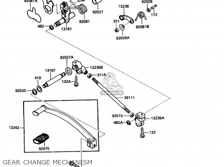 GEAR CHANGE MECHANISM - EN450A4 454LTD 1988 USA CALIFORNIA CANADA