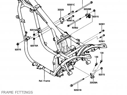 FRAME FITTINGS - EN450A4 454LTD 1988 USA CALIFORNIA CANADA