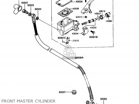 FRONT MASTER CYLINDER - EN450A4 454LTD 1988 USA CALIFORNIA CANADA