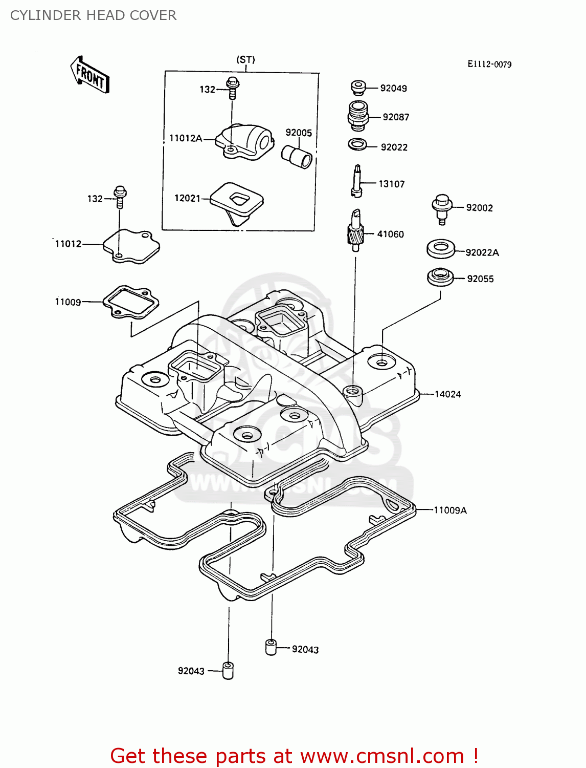CYLINDER HEAD COVER EN450A4 LTD450 1988 EUROPE UK AR FG IT NR ST / LIQUID COOLED