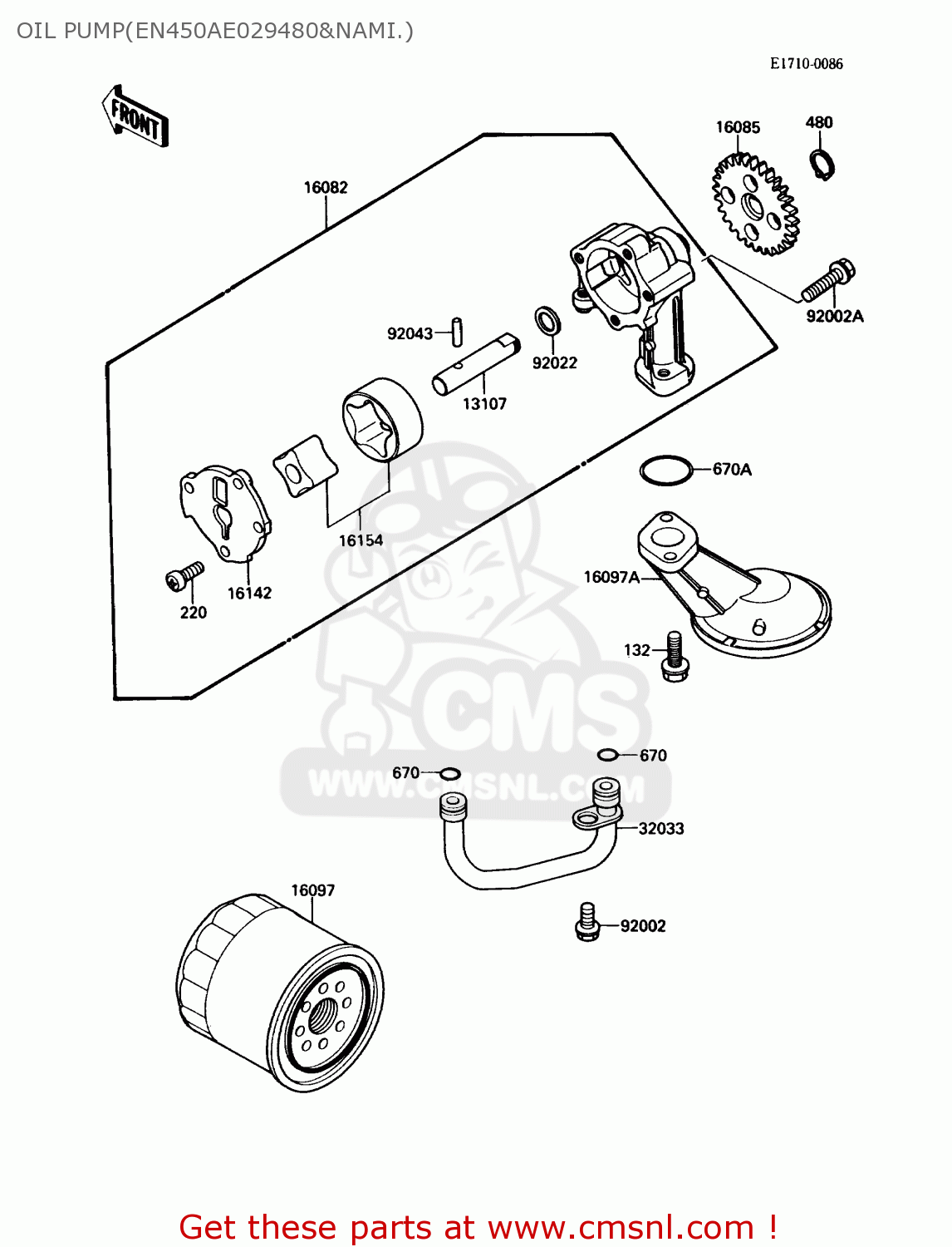 OIL PUMP(EN450AE029480&NAMI.) EN450A5 454LTD 1989 USA CALIFORNIA CANADA